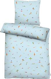 Bettwäsche APELT "Beach Gots", blau,