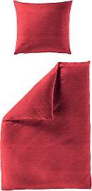 Bettwäsche BIERBAUM "Chic Uni", rot,