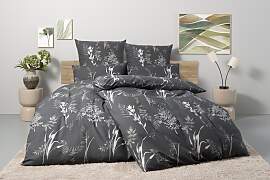 Bettwäsche BIERBAUM "Hellena", grafit,