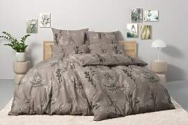 Bettwäsche BIERBAUM "Hellena", taupe,