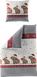 Bettwäsche BIERBAUM "Wichtel", grau,