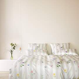 Bettwäsche ELEGANTE "Flowerstripe",