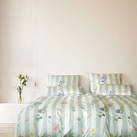 Bettwäsche ELEGANTE "Flowerstripe",