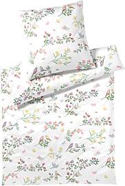 Bettwäsche ELEGANTE "Songbird", weiß,