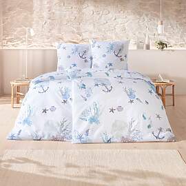 Bettwäsche ESTELLA "George", 600, blau, 