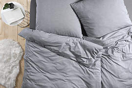 Bettwäsche ESTELLA "TAKOMA", grau, B/L: 