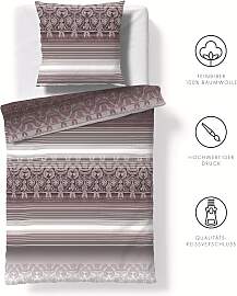 Bettwäsche FLEURESSE "Aspen", braun,