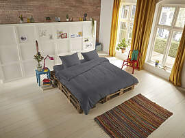 Bettwäsche HIP "Hip Uni", grau, B/L: