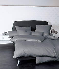 Bettwäsche JANINE "Colors", grau, B/L: