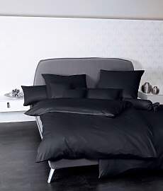 Bettwäsche JANINE "Colors", schwarz,