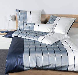 Bettwäsche JANINE "MILANO 45026", blau