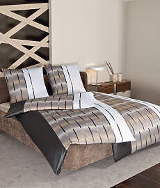 Bettwäsche JANINE "MILANO 45026", braun 