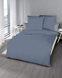 Bettwäsche KAEPPEL "Uni", grau (taube), 