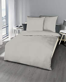 Bettwäsche KAEPPEL "Uni", silber, B/L: