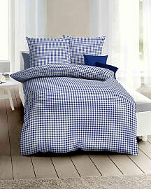 Bettwäsche KAEPPEL "Vichy Karo", blau,