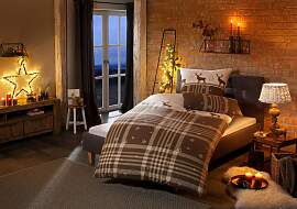 Bettwäsche MY HOME "Wenda", braun