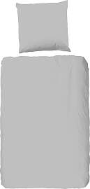 Bettwäsche "Pure uni", grau (grau,