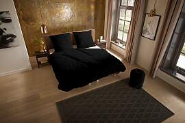 Bettwäsche "Pure uni", schwarz, B/L: