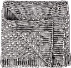 Betty Bean Babydecke Baumwolle grau - gestrickt,