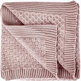 Betty Bean Babydecke Baumwolle rosa - gestrickt,