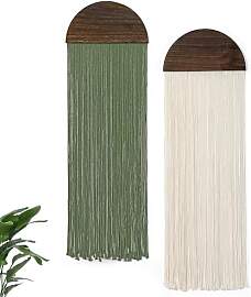Betylifoy 2 Pcs Makramee Wandbehang Grün