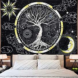 Betylifoy Psychedelic Mond und Sonne Tapisserie