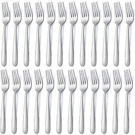 BEWOS Edelstahl Gabel Set 24 Stück,