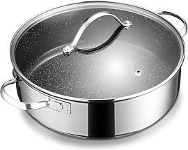BEZIA Schmorpfanne 28cm Induktion, Schmortopf mit