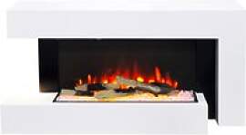 BHP Elektrischer-Kamin BG00678 weiß MDF Metall