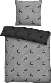 biberna Baumwoll-Satin Bettwäsche 0614609 Hirsch