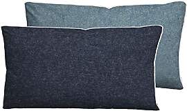biberna Melange-Flanell Kissenbezug 40x80 cm, 100% 