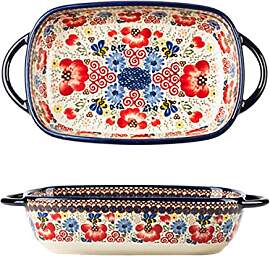 Bicuzat Lasagneform aus Keramik, Vintage-Stil, mit 