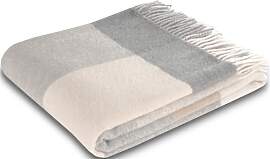 biederlack Plaid Pleasant Schurwolle/Kaschmir grau 
