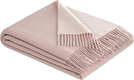 biederlack Plaid Schurwolle/Kaschmir Rose-Ecru