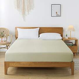 bienDo Spannbettlaken 140x200 cm, Bambus - Vegane
