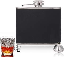 Bier Trichter Flachmann Edelstahl, Bierrutsche,