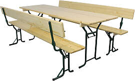 Biergartengarnitur mit Lehne Gardasee 220 cm