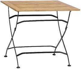 Biergartentisch Peru II 80x80cm klappbar Stahl/Teak