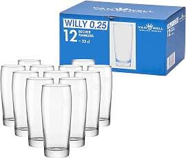 Bierglas VAN WELL "Willi Becher geeicht 0,25