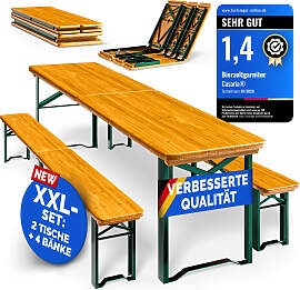Bierzeltgarnitur 220cm klappbar 2er-Set 10