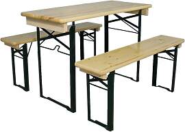 Bierzeltgarnitur Balkonia in Landhausoptik, 110 x