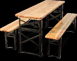 Bierzeltgarnitur Höhenverstellbar - mehrteilig