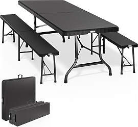 Bierzeltgarnitur Malmö 3-tlg Schwarz