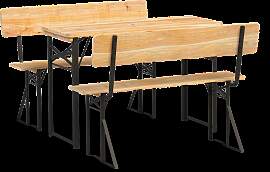 Bierzeltgarnitur mit Lehne - mehrteilig &