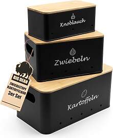 BigDean 3er Set Kartoffel Aufbewahrungsbox für