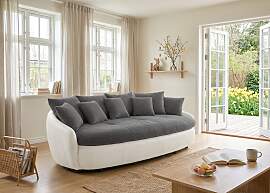 Big-Sofa COTTA "Aruba", anthrazit,
