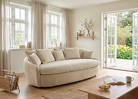 Big-Sofa COTTA "Aruba", beige, ivory,