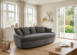 Big-Sofa COTTA "Aruba", dunkelgrau,