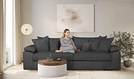 Big-Sofa HOME AFFAIRE "Soft&Cosy XL, B: