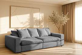 Big-Sofa HOME AFFAIRE "Venslev", grau